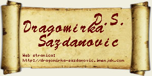 Dragomirka Sazdanović vizit kartica